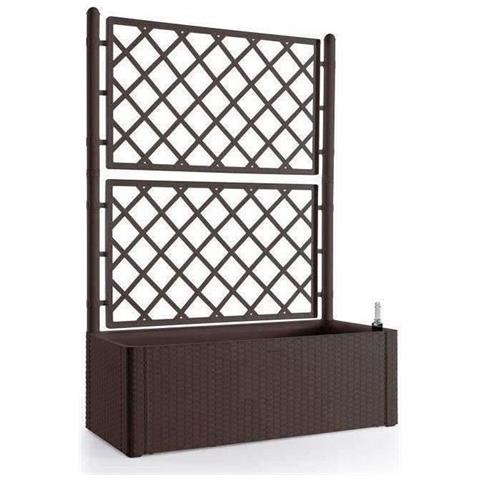 Bac A Fleurs Rectangulaire Natural Deluxe Avec Treillis - 100 X 43 X H 142 Cm - 90 + 6,5 L Dans La Rserve - Moka - Foto 3