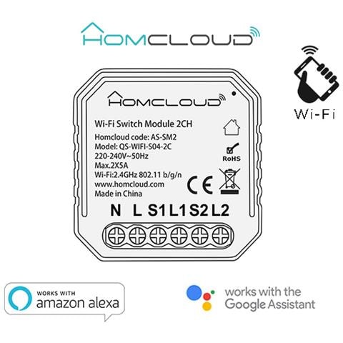 Modulo Interruttore Intelligente Wi-fi 2 Canali Da Incasso - Foto 1