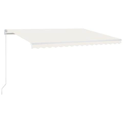 Tenda da Sole Retrattile Manuale con LED 450x300 cm Crema - Foto 1