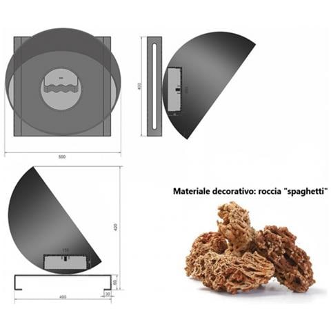 Inserto, Camino A Bioetanolo Inbox60. Biocamino Da Incasso O Da Apoggio - Freestanding. - Foto 5