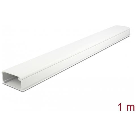 Passacavi con coperchio 57 x 28 mm - lunghezza 1 m bianco - Foto 2