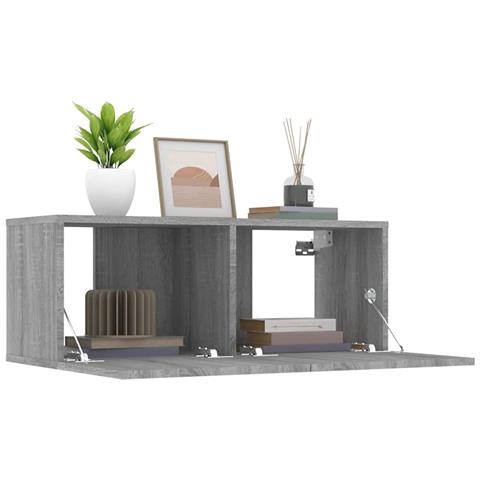 Mobili TV 2pz Grigio Sonoma 80x30x30cm Legno Multistrato - Foto 10