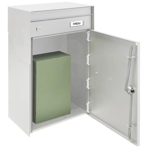 Bigpack Mail Ep2011 Cassetta Postale In Acciaio Per Posta E Pacchi Grandi, Cassetta Deposito Pacchi, Bianca - Foto 3