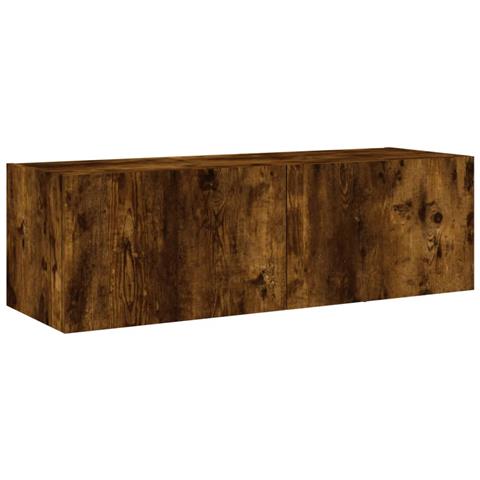 Mobile Tv A Parete Con Luci Led Rovere Fumo 100x35x31 Cm - Foto 3