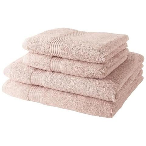 Set Di Asciugamani 4 Unità Rosa Chiaro - Foto 1