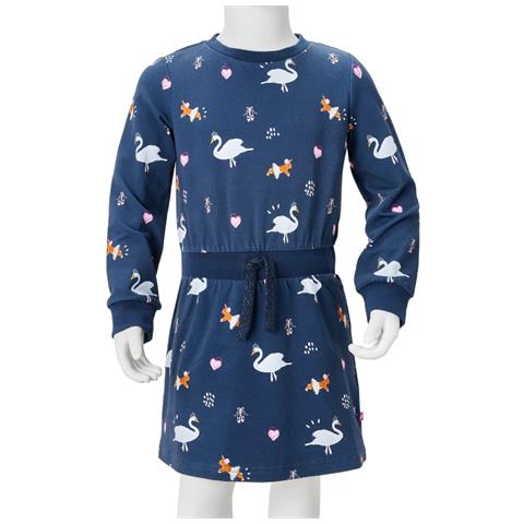 Abito Da Bambina A Maniche Lunghe Blu Marino 92 - Foto 8