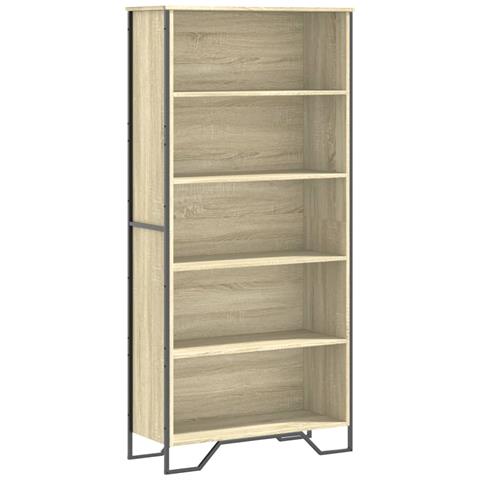 Libreria Rovere Sonoma 80x31x169 Cm In Truciolato - Foto 2