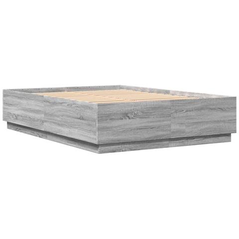 Giroletto Luci Led Grigio Sonoma 150x200 Cm Legno Multistrato - Foto 3