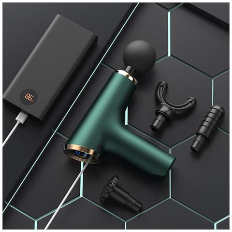 Mini Pistola Fascia Per Massaggio Muscolare Con 6 Intensità E 4 Teste Di Massaggio. - Foto 6