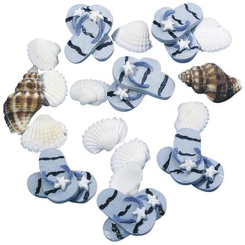 Miniature In Poliresina Di Ciabatte Da Spiaggia 3cm 6pz - Foto 1