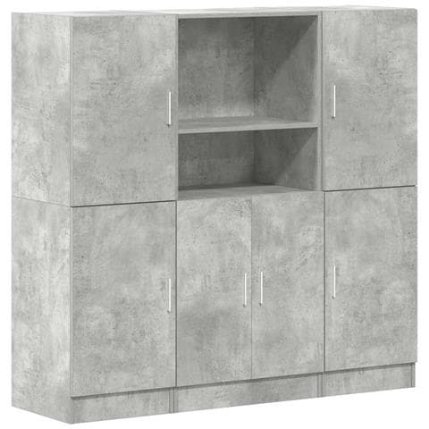 Set Di Mobili Da Cucina 3 Pz Grigio Cemento In Truciolato - Foto 2