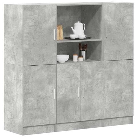 Set Di Mobili Da Cucina 3 Pz Grigio Cemento In Truciolato - Foto 1