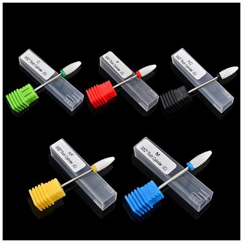 Kit Di Punte Per Unghie In Ceramica, Per Levigatrici Elettriche. Include 5 Tipi. - Foto 2