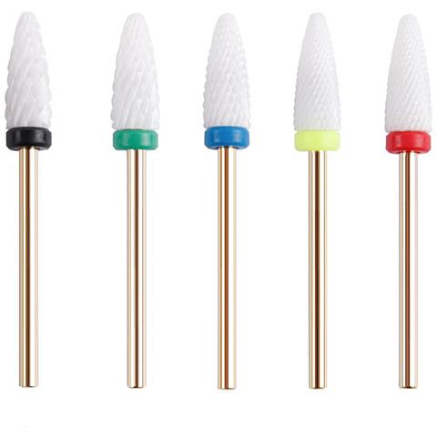 Kit Di Punte Per Unghie In Ceramica, Per Levigatrici Elettriche. Include 5 Tipi. - Foto 5