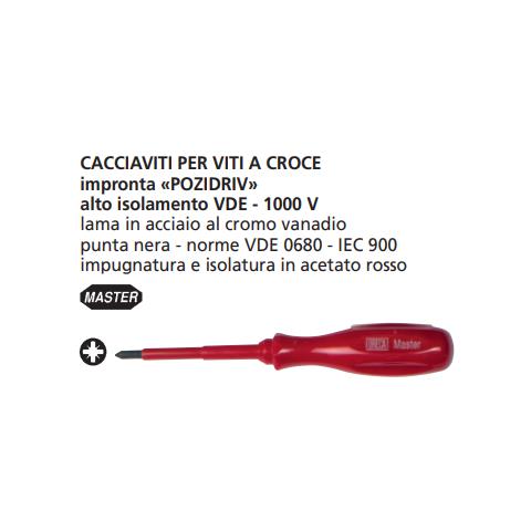 Oreca Cacciavite Per Viti A Croce Impronta Pozidriv Alto Isolamento Vde-1000v Pz 1-4.5x80 - Foto 1