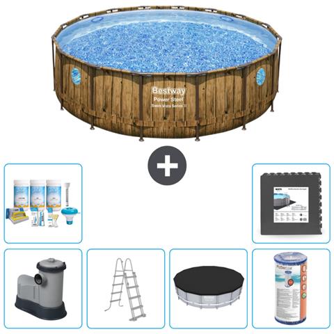 Piscina Fuori Terra - In Giro - 488x122 Cm - Bruin - Include Accessori Coordinati Cb31 - Foto 1
