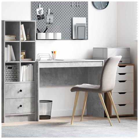 Scrivania per scrivere Grigio cemento Pannello truciolare - Foto 2