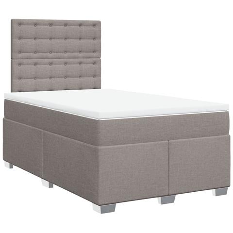 Giroletto a Molle con Materasso Tortora 120x190 cm in Tessuto - Foto 1