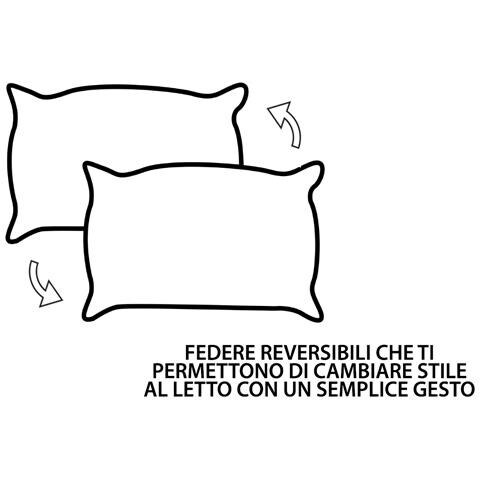 Completo Lenzuola Letto In Cotone Modello Les Uniques Dis. 2512 Matrimoniale Grigio 133 - Foto 2