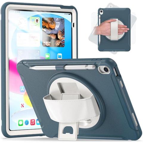 Custodia Per Ipad Air 3/pro 10.5"" Con Supporto E Alloggiamento Per Stilo Blu - Foto 1