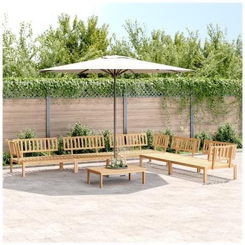 Set Divano Pallet da Giardino 6 pz in Legno Massello di Acacia - Foto 2
