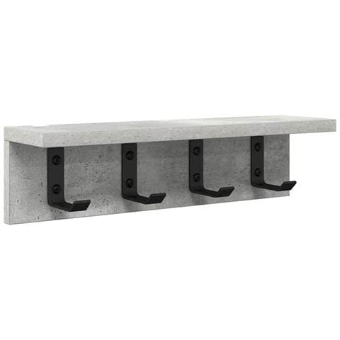 Appendiabiti a muro Grigio cemento 40 x 10.5 x 10.5 cm - Foto 1