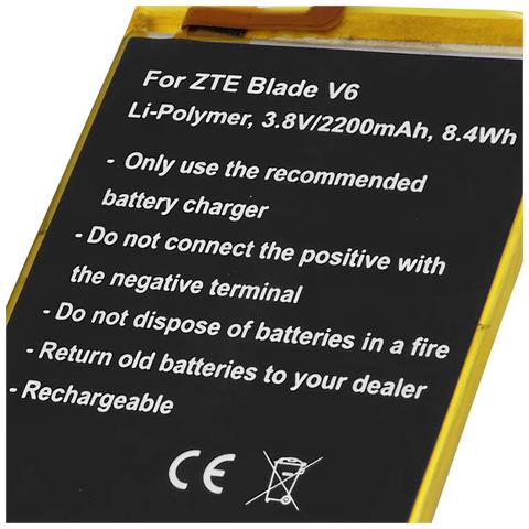 Batteria 3.8v Li-polymer Per Smartphone Compatibile Zte Blade V6 2200mah - Foto 4