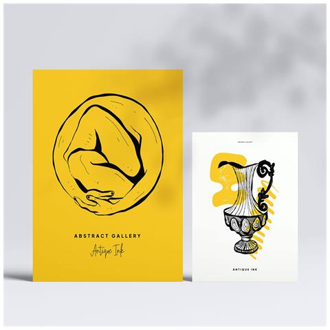 Set Di 6 Stampe Abbraccia Le Stampe Ispirate Alla Mitologia Greca Per L'interior Design In Inchiostro Nero A3 & A4 Senza Cornice - Foto 2