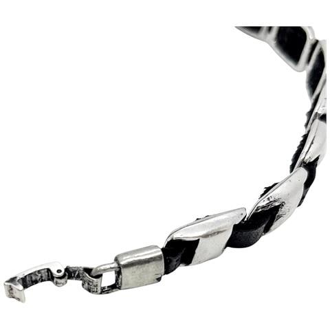 Bracciale Alfi In Pelle Nera - Foto 3