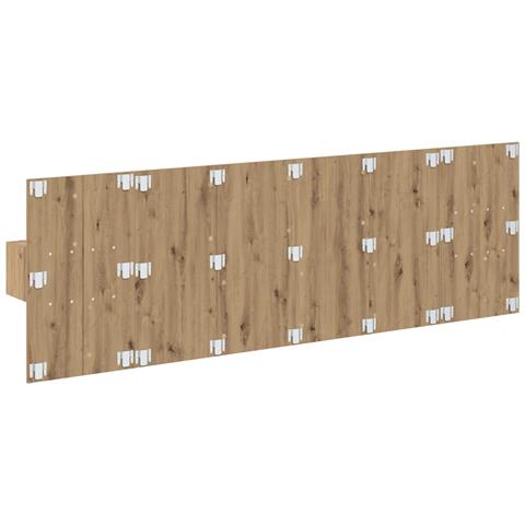 Testata con Comodino 3 pcs Rovere artigianale Legno multistrato - Foto 9