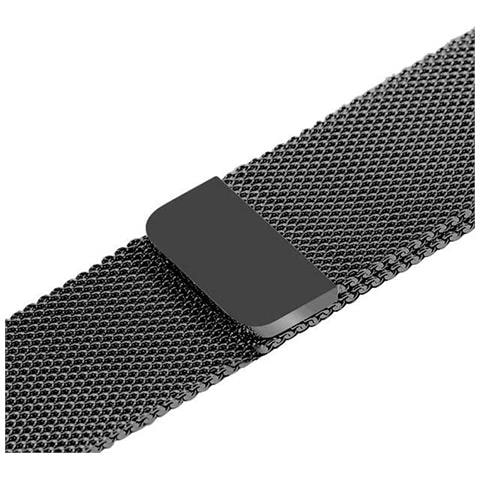 Bracciale Per Apple Watch 44 / 45 / 49mm In Acciaio Inossidabile A Maglia Milanese, Grafite - Foto 2