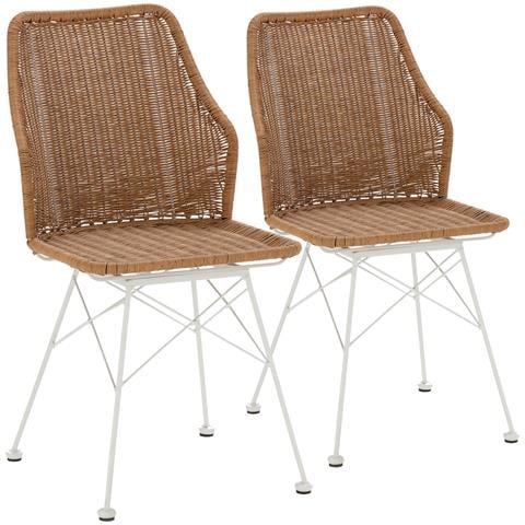 Set 2 Sedie Da Pranzo O Da Giardino Paola Ratan /bianco - Foto 1