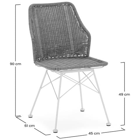 Set 2 Sedie Da Pranzo O Da Giardino Paola Ratan /bianco - Foto 7