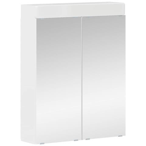 Mobiletto per specchio da bagno con porta TULUM Bianco Lucido - Foto 1
