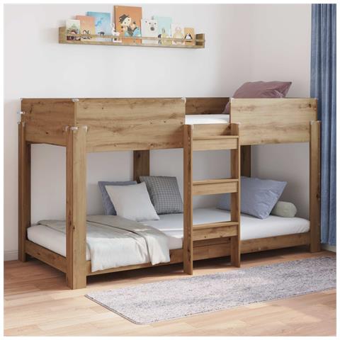Letto a Castello per Bambini Rovere artigianale 90 x 200 cm - Foto 2