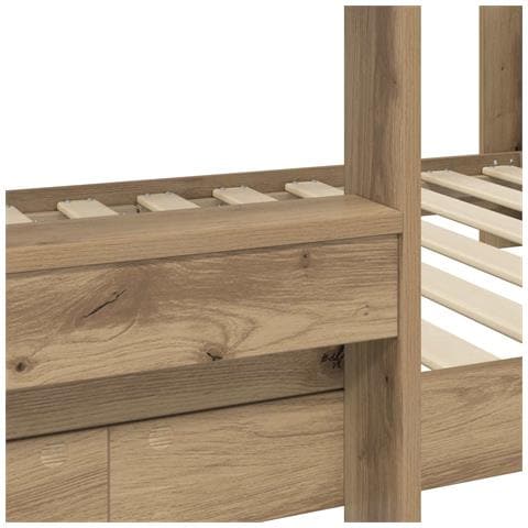 Letto a Castello per Bambini Rovere artigianale 90 x 200 cm - Foto 9