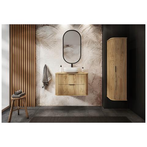 | Armadio alto 139 cm - Marrone, Chêne Craft - mobili da bagno, mobili da bagno, armadio alto da bagno, armadio da bagno marrone, cassettiera da bagno - Foto 2