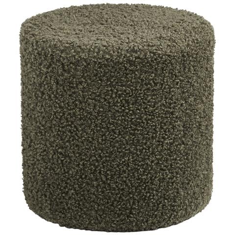 Ejby - Pouf Rotondo In Teddy Verde Ø34x36 Cm - Foto 1
