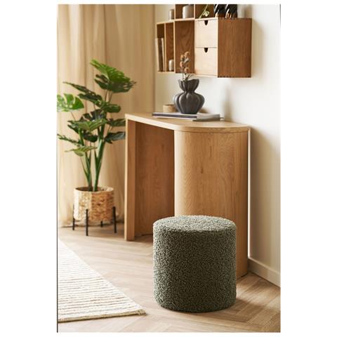 Ejby - Pouf Rotondo In Teddy Verde Ø34x36 Cm - Foto 4