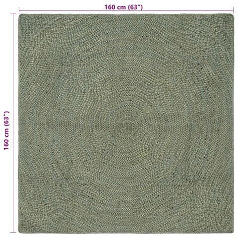Tappeti per area Verde Oliva 160 x 160 cm Juta - Foto 7