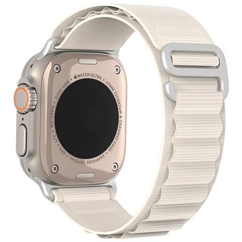 Cinturino Orologio per Apple Watch Ultra 3 2 1 49mm / - Poliestere, Bianco Stellare - Foto 1
