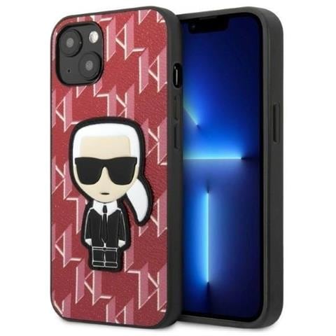 Karl Lagerfeld Klhcp13mpmnikpi Iphone 13 6,1 Custodia Rossa /rossa Monogram Ikonik Patch - Foto 1