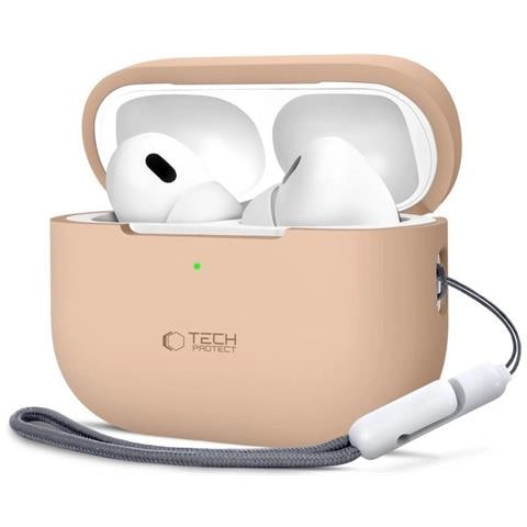 Custodia In Silicone Per Apple Airpods Pro 1 / 2 - Colore Sabbia - Foto 1