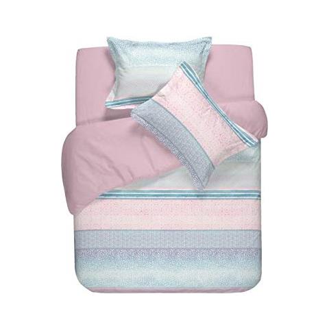 copripiumino 100% Cotone Stampato Evanie 240x260 Cm Rosa - Foto 1