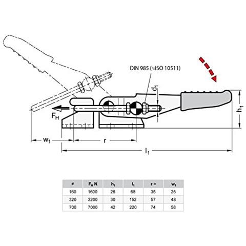Ganter Norm Elementi Chiusura Con Tenditore Per Tensione, 1 pz, Zincato, Blu Passivato, Gn 851 - 320 t2 - Foto 3