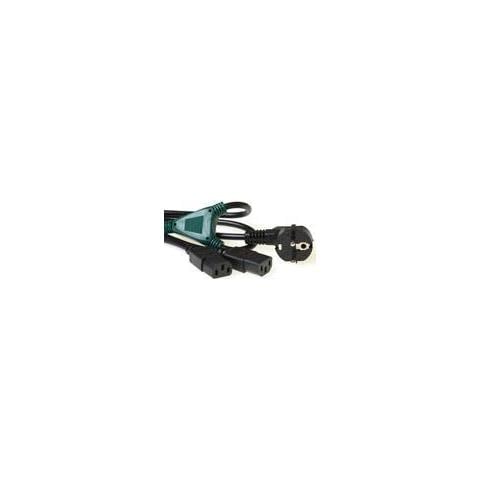 Powercord Split Cable Mains Connector Cee7/7 Male - 2 X C13 Splitting At: 1.20 M Powercord Schuko-2xc13 1.80m (ak505 - Foto 2