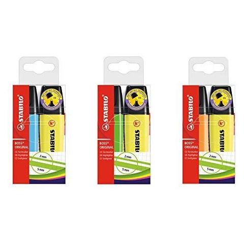 Highlighter - Stabilo Boss Original Portafoglio Giallo Di 2 - Foto 1