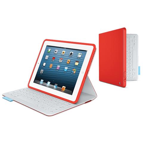 FabricSkin Custodia a libro Rosso compatibile Apple iPad 2 - Foto 1