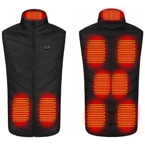Gilet Riscaldato Con 9 Zone Di Riscaldamento, Lavabile, Nero Xl - Foto 1