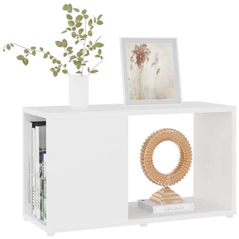 Mobile Porta TV Bianco 60x24x32 cm in Legno Multistrato - Foto 2